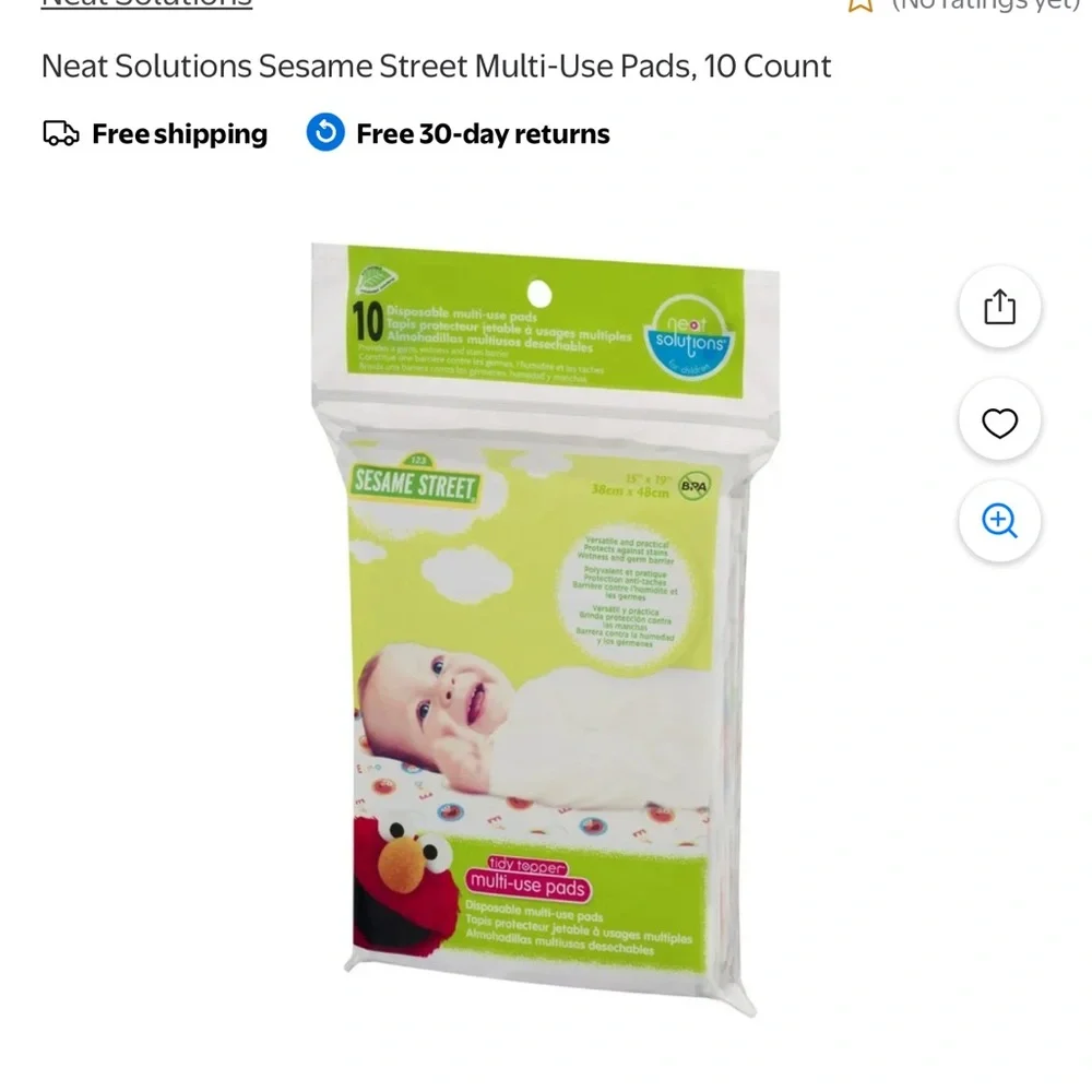 Sesame Street Multi-Use Pads New - bundle me!